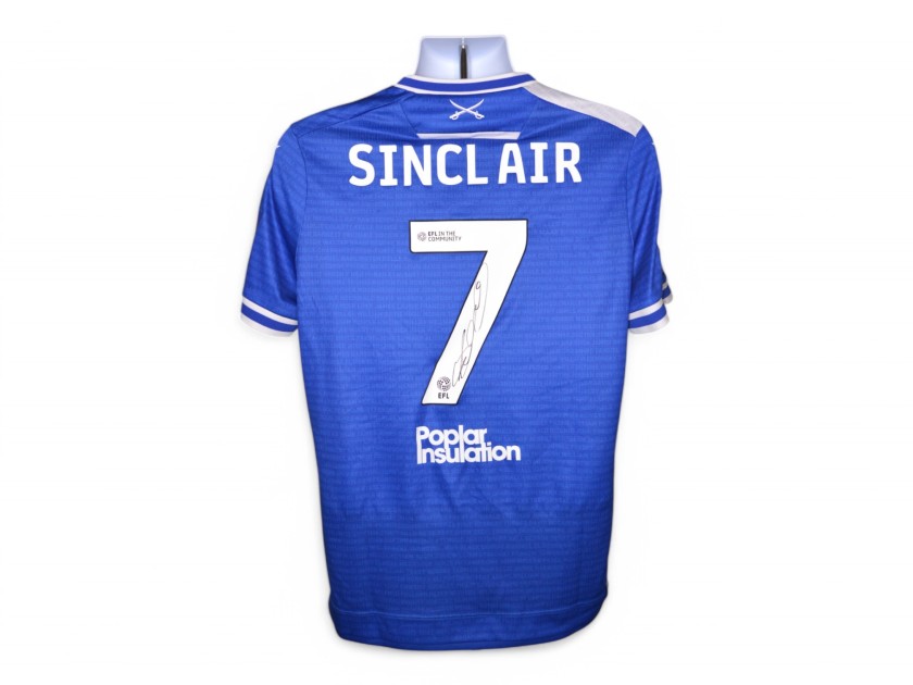 Maglia indossata Bristol Rovers Emirates FA Cup, vs Weston Super Mare - Autografata da Sinclair