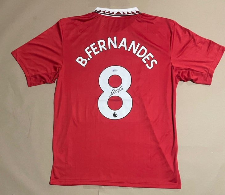 Bruno Fernandes' Manchester United Signed Replica Shirt