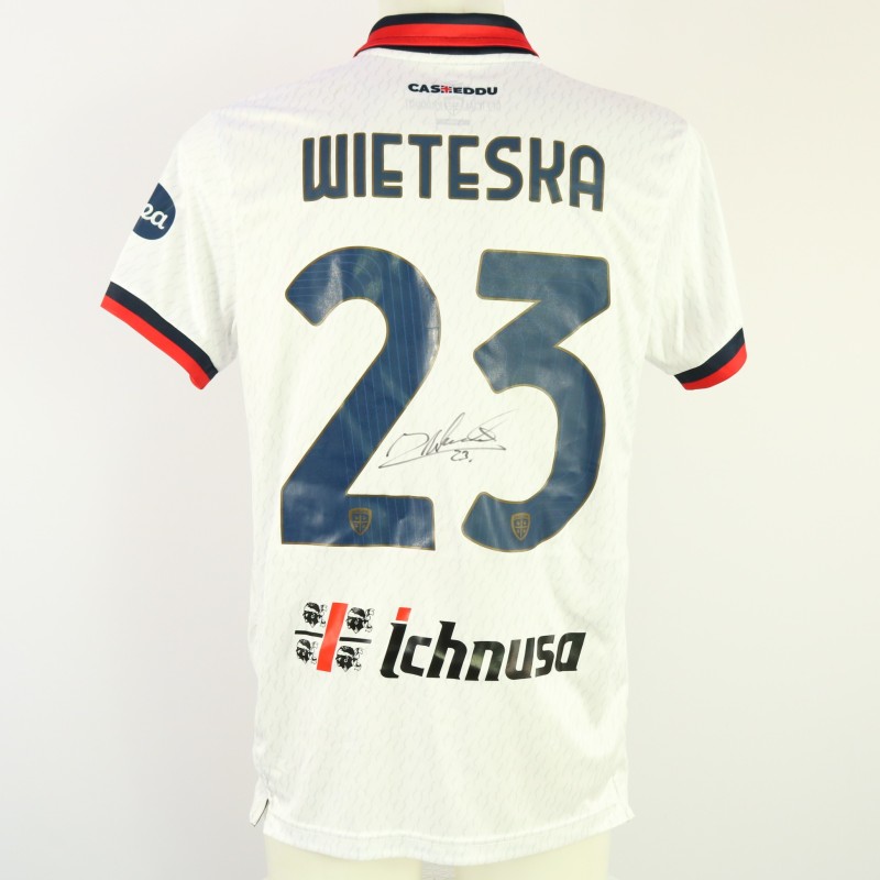 Wieteska's Signed Unwashed Shirt, Inter Milan vs Cagliari 2024