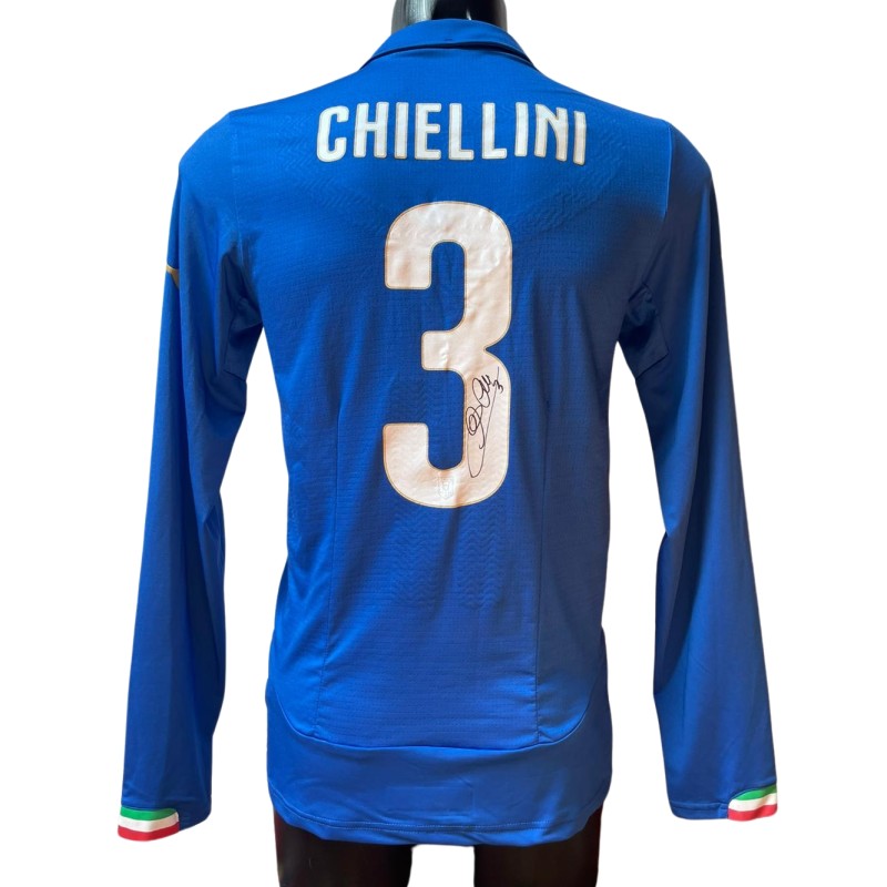 Chiellini's Italy Issued Shirt, 2014 - Signed with video proof