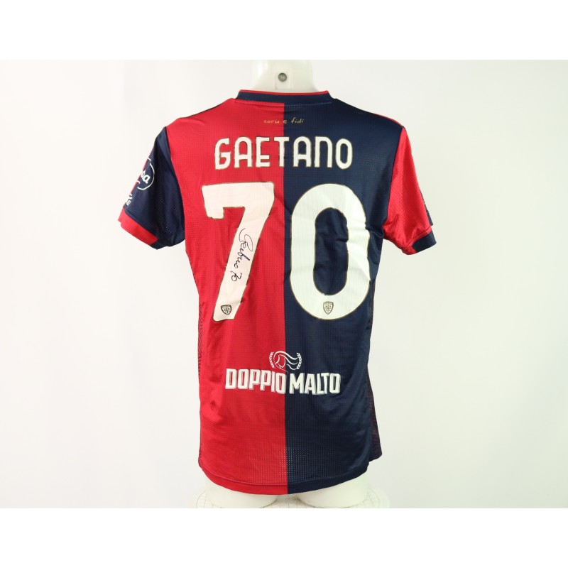 Gaetano's Signed Unwashed Shirt, Cagliari vs Bologna 2024