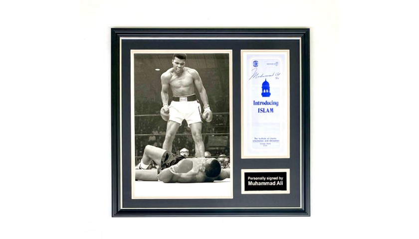 Muhammad Ali Signed and Framed Religious Pamphlet