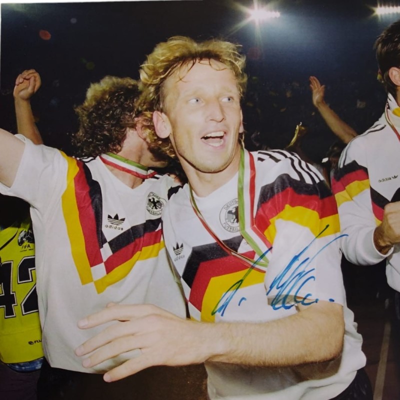 Photograph signed by Andreas Brehme
