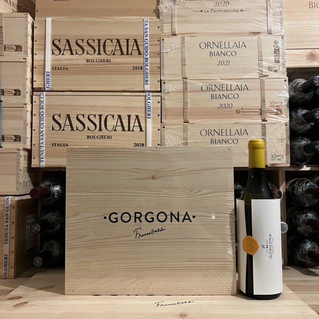 Gorgona Bianco 2023 Marchesi Frescobaldi - Wooden case 3 Bottles