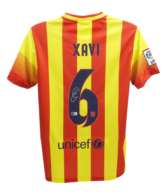 Xavi Hernandez's Barcelona Signed Replica Shirt