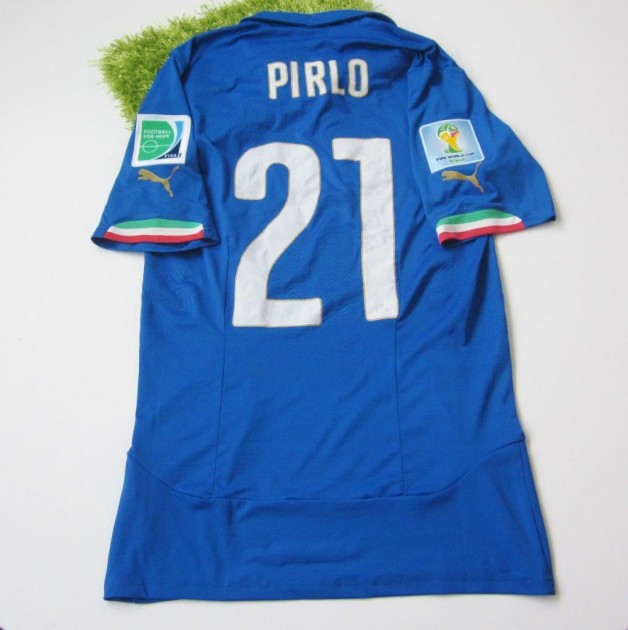 Pirlo Italy match issued/worn shirt, FIFA World Cup Brazil 2014