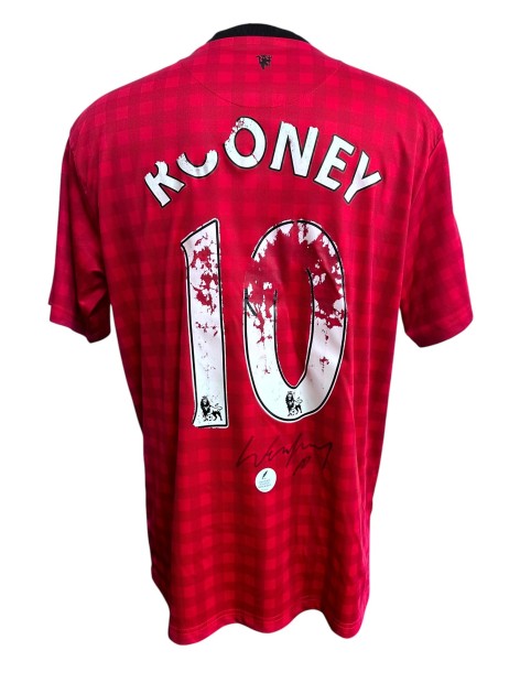 Rooney's Manchester United Signed Replica Shirt, UCL 2012/13