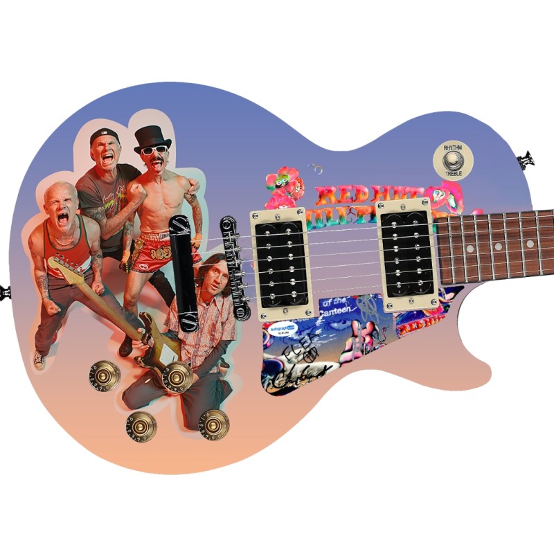 Red Hot Chili Peppers Signed 'Return Of The Dream' Les Paul Graphics Guitar