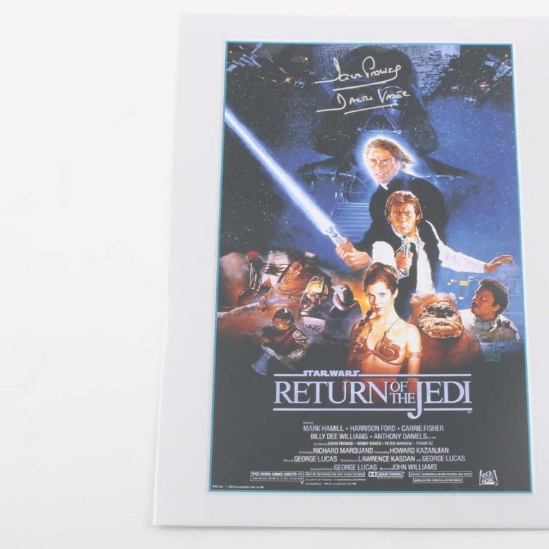 Darth Vader Signed Return Of The Jedi Poster