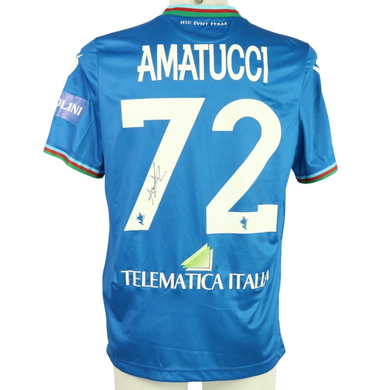 Amatucci's Match-Worn Signed Shirt, Ternana vs Spezia 2024