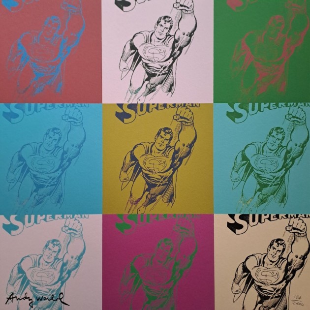 "Superman" Lithograph Signed by Andy Warhol