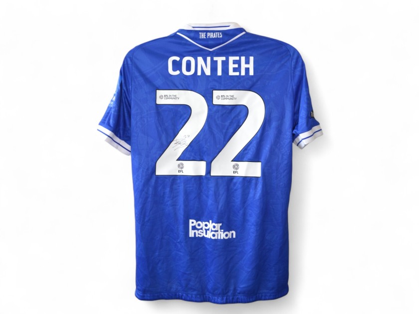 Conteh's Bristol Rovers Signed Match Worn Shirt, vs Cambridge United 25/26