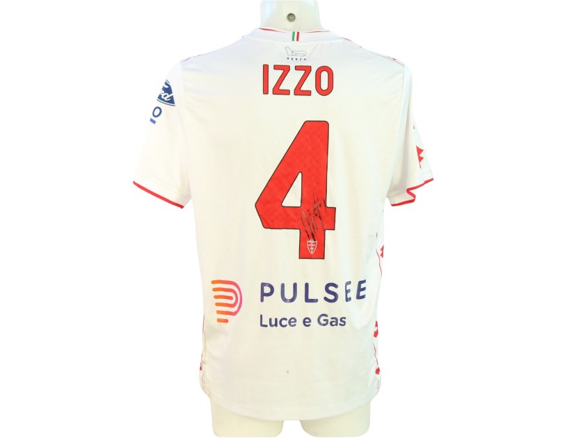 Izzo's' Signed Unwashed Shirt, Bologna vs Monza Coppa Italia 2024