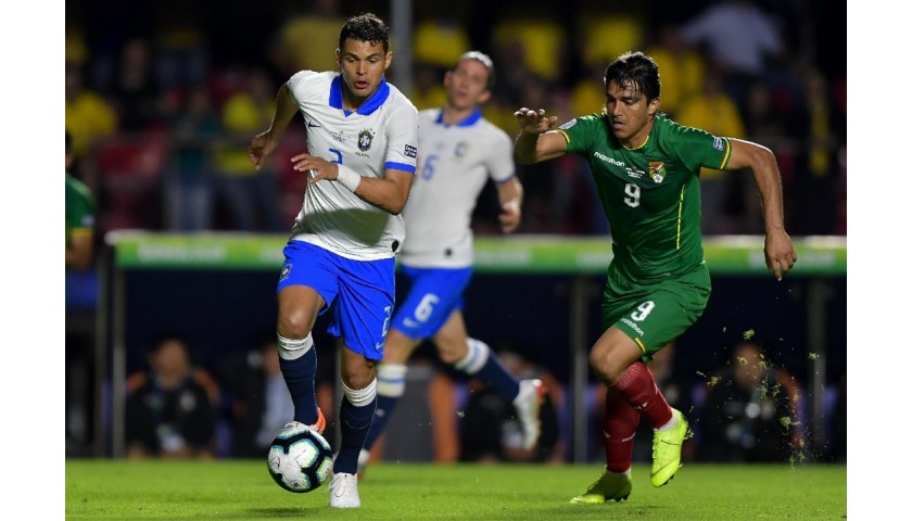 Thiago Silva's Match Shirt, Brazil-Bolivia 2019