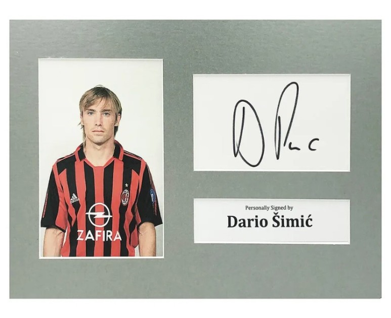 Dario Simic's AC Milan Signed Photo Display