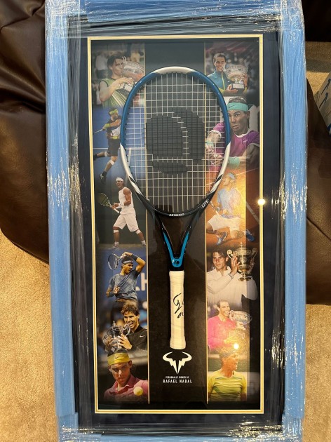 Rafael Nadal Signed and Framed Tennis Racket