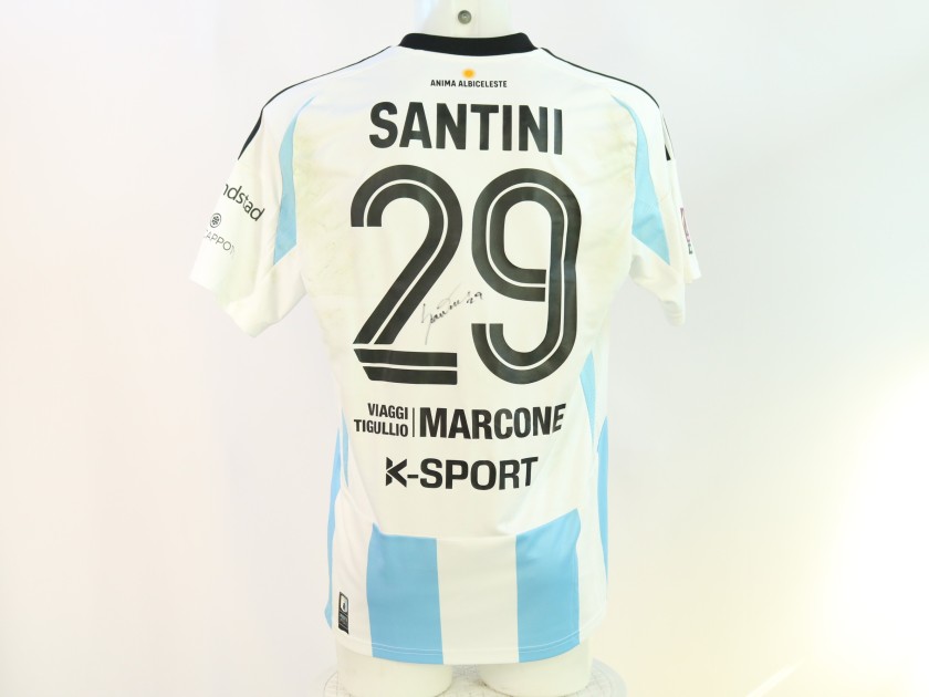 Maglia Santini Virtus Entella vs Campobasso Unwashed, 2024 - Autografata