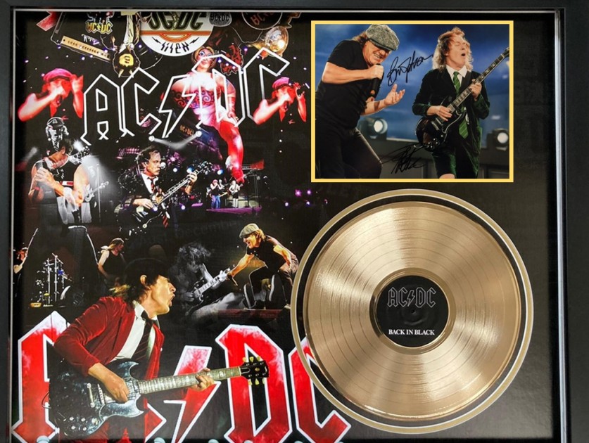 AC/DC Signed Gold Disc Display