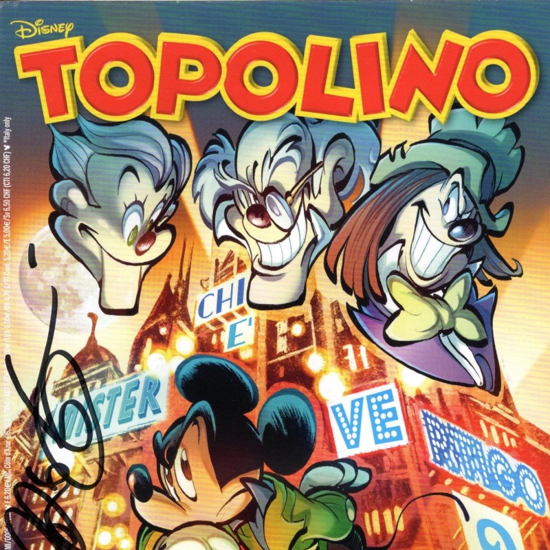 "Topolino" Comic Signed by Fabio Celoni
