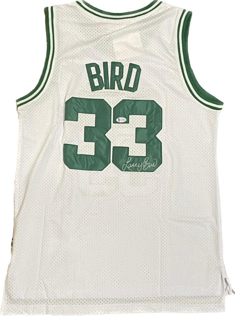 Maglia replica firmata di Larry Bird dei Boston Celtics