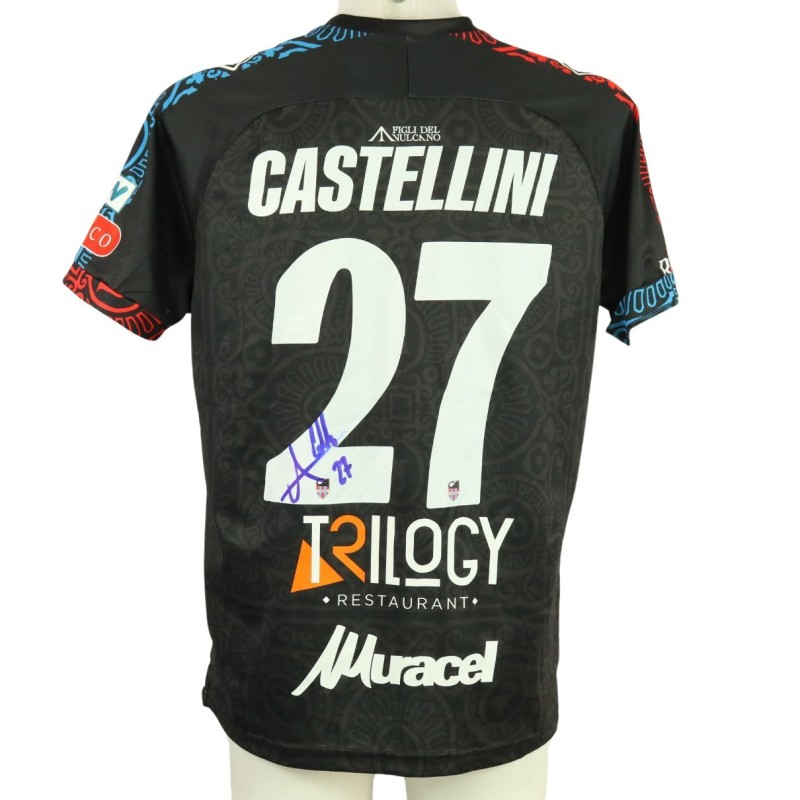 Castellini's Unwashed Signed Shirt, Picerno vs Catania 2024 