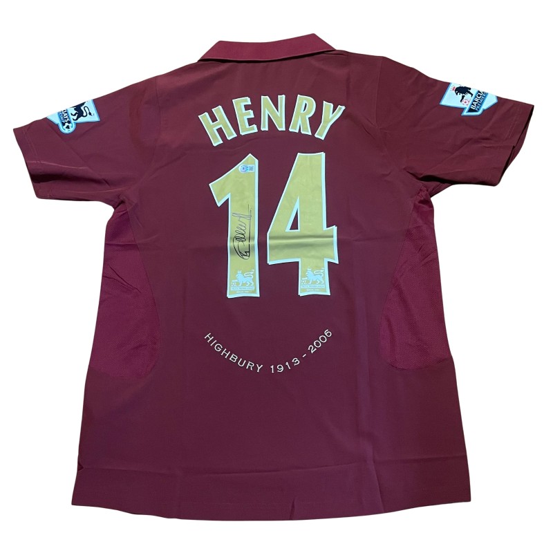 Replica della maglia firmata da Thierry Henry per l'Arsenal 2005/06