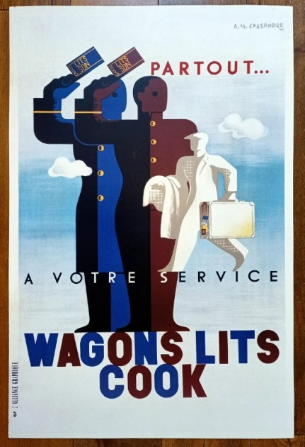 "Wagons Lits Cook" Poster 1933 by AM Cassandre