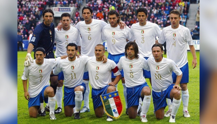 Nesta's Italy Match-Issued Signed Shirt, Euro 2004