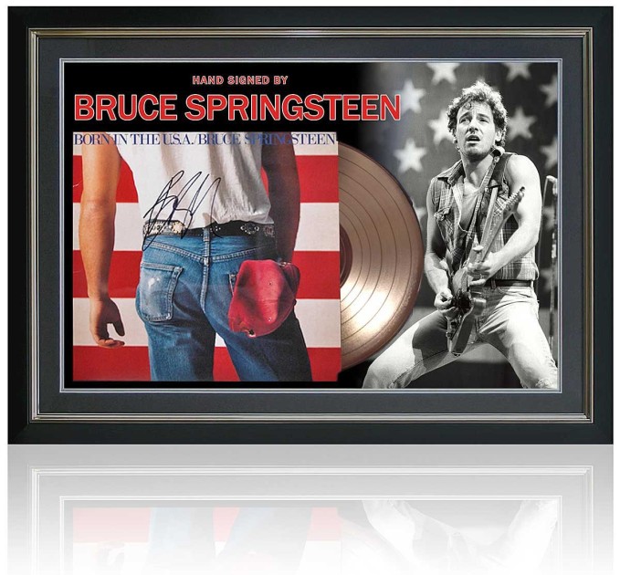 Bruce Springsteen Signed Born in the USA Gold Record Presentation