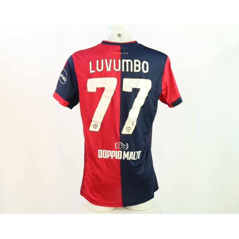 Luvumbo's Signed Unwashed Shirt, Udinese vs Cagliari 2024