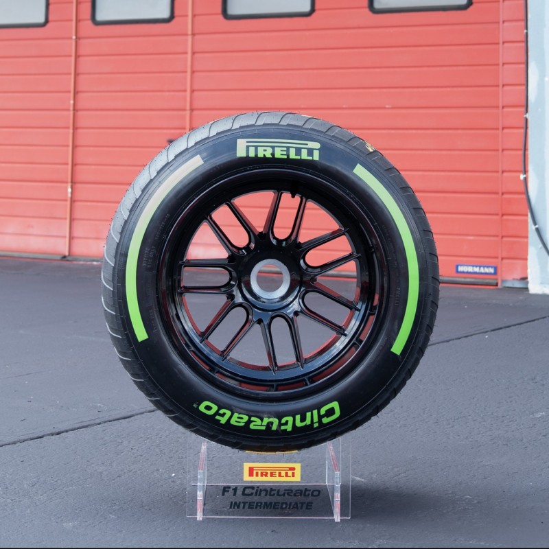 Show Tire Pirelli intermedia - Signed by Formula 1 Drivers
