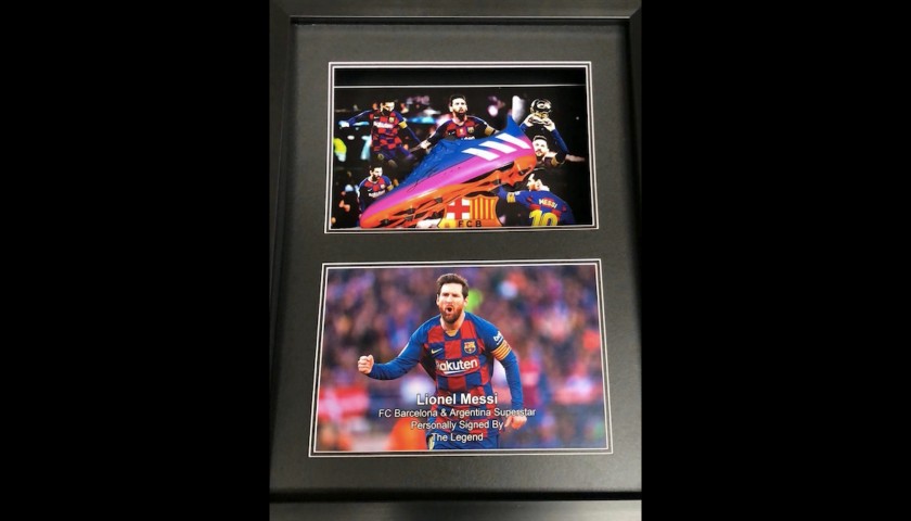 Signed Lionel Messi Barcelona Football Boot