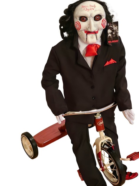 Tobin Bell Signed Saw Billy Puppet Prop with Red Tricycle