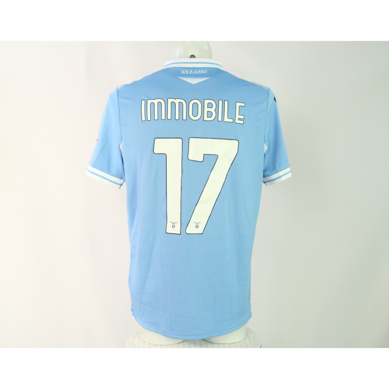 Immobile's Lazio Match-Issued Shirt, 2020/21