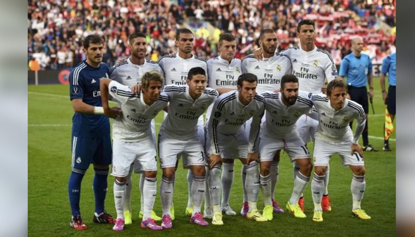 Benzema's Match-Issue/Worn Shirt, UEFA Supercup 2014