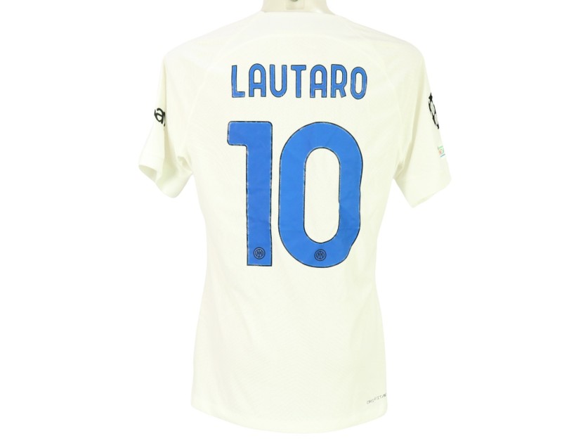 Lautaro's Inter Milan Match-Issued Shirt, UCL 2023/24
