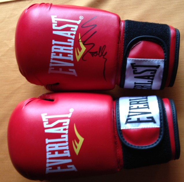 Boxing gloves signed by Sylvester Stallone (Rocky)