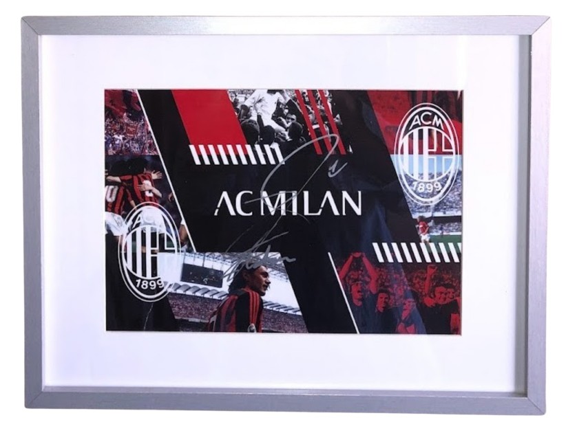 Quadro AC Milan autografata da Zlatan Ibrahimović