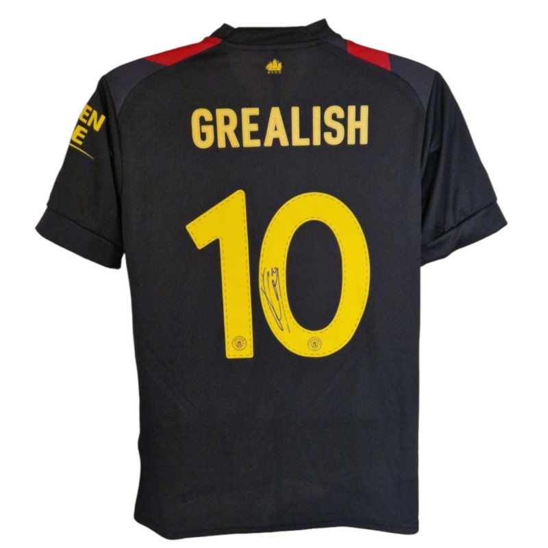 Maglia ufficiale away Jack Grealish Manchester City 2022/23 - Autografata 