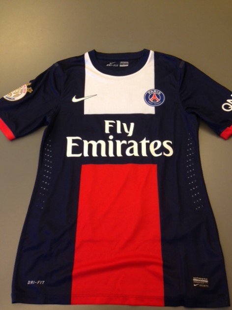 Paris Saint-Germain fanshop shirt, Van Der Wiel, Ligue 1 2013/2014 - signed