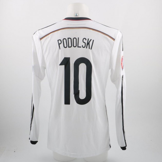 Podolski Germany shirt, issued Euro2016 Qualifying