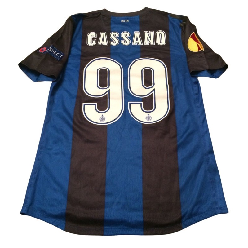 Cassano's Inter Milan Match-Issued Shirt, EL 2012/13