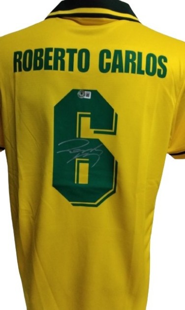 Roberto Carlos Brazil replica Signed Shirt, 1994 
