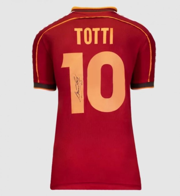 Francesco Totti's AS Roma 1998-99 Signed Shirt In Deluxe Packaging