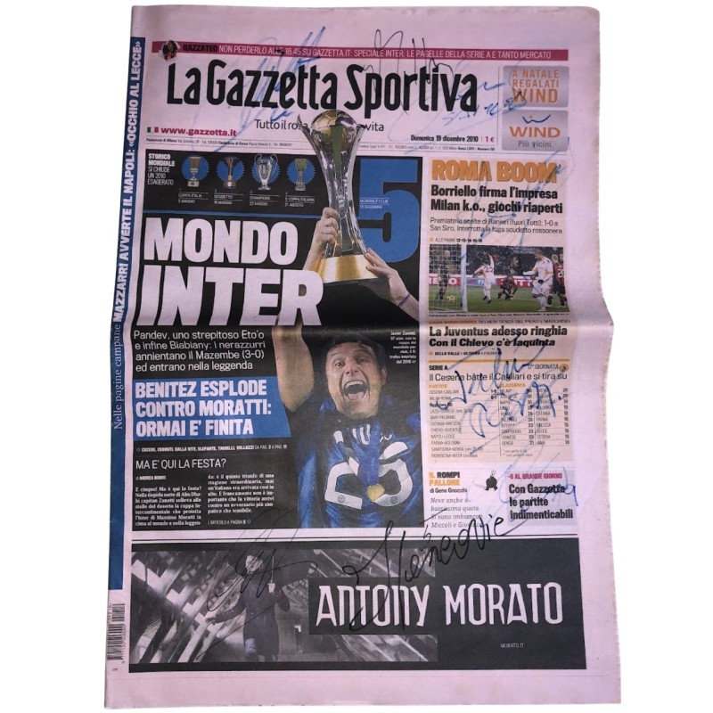 Gazzetta dello Sport Mondiale per Club Inter - Autografata dalla rosa