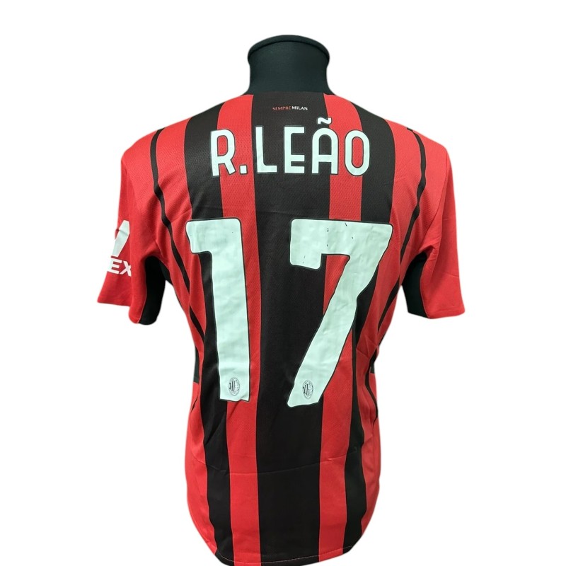 Leao's Match-Worn Shirt, Milan vs Roma 2020
