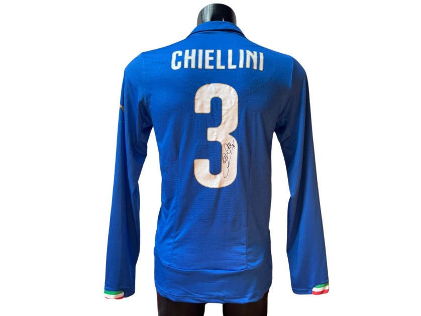 Maglia Chiellini Italia, preparata 2014 - Autografata con videoprova