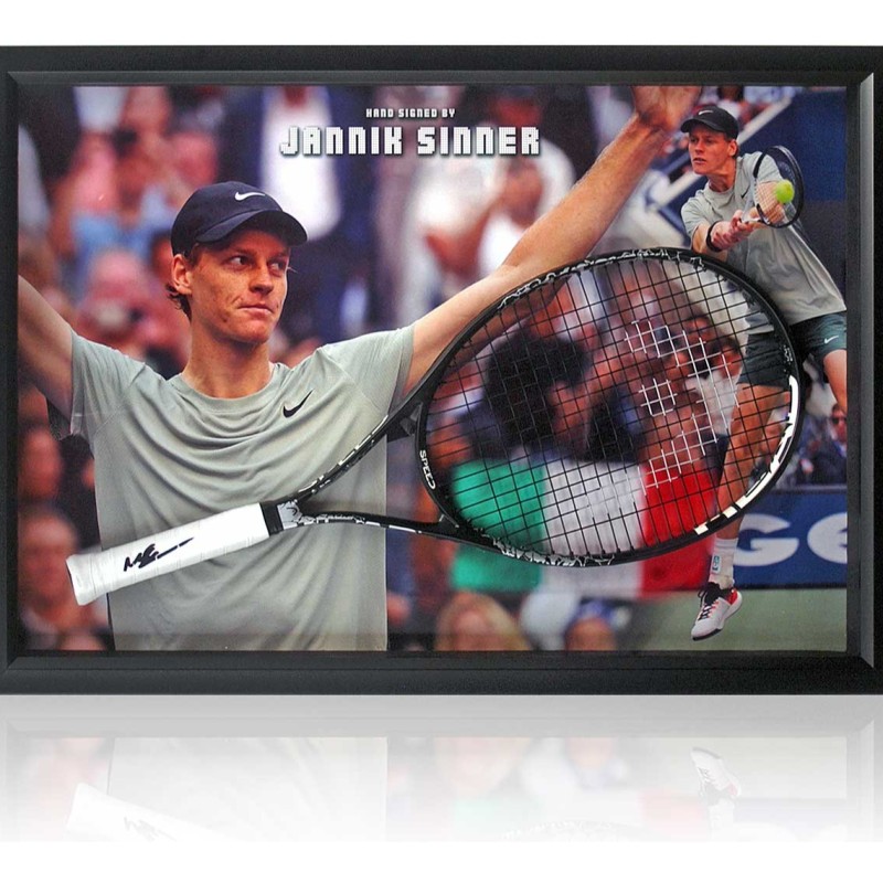 Jannick Sinner Signed Tennis Racket Presentation