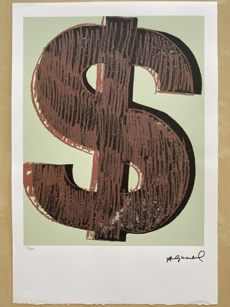 Andy Warhol Signed "Dollar Sign" 