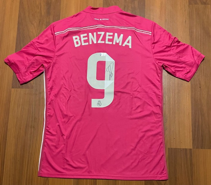 La maglia da trasferta firmata di Karim Benzema del Real Madrid 2014/15